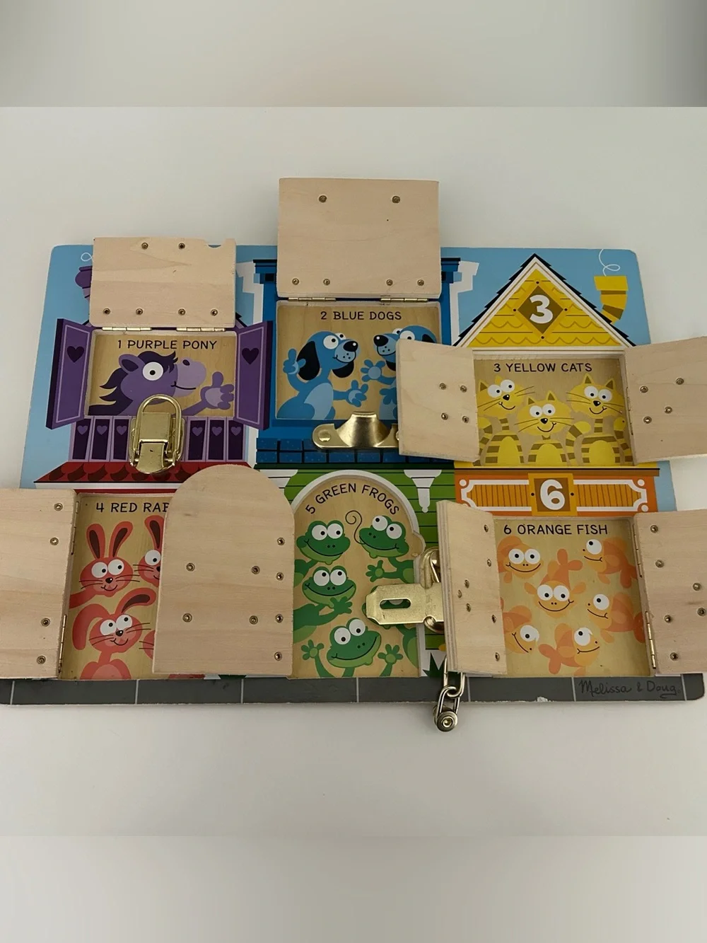 Melissa & Doug Latches Board Interactive Door Panel Puzzle